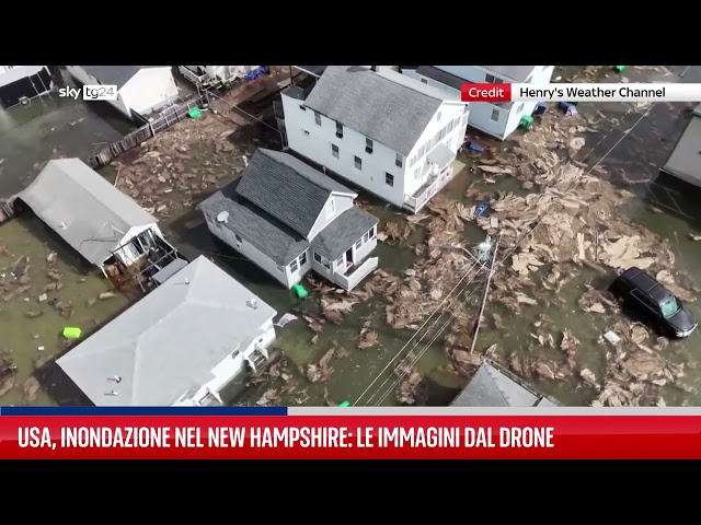 Usa, inondazione nel New Hampshire: le immagini dal drone