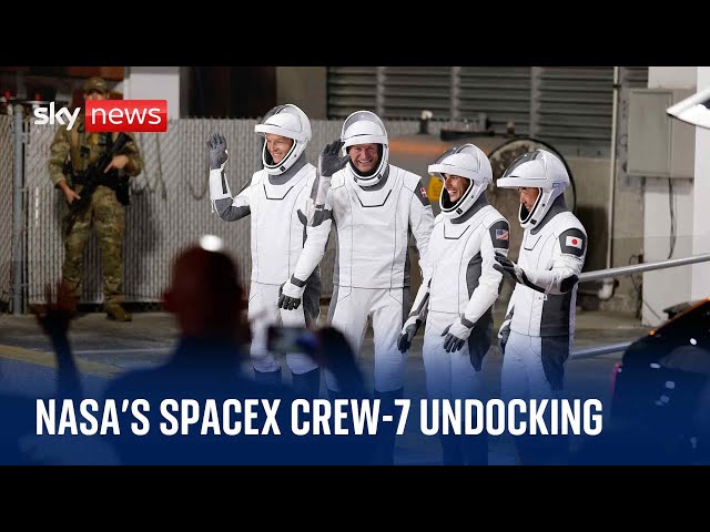 Watch live: NASA’s SpaceX Crew-7 undocking from the International Space Station