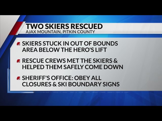 ⁣Aspen Mountain Rescue locate, evacuate out-of-bounds skiers on Ajax Mountain