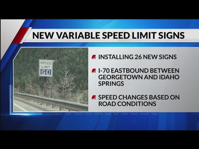 CDOT will be changing how fast you can drive on I-70 based on traffic conditions