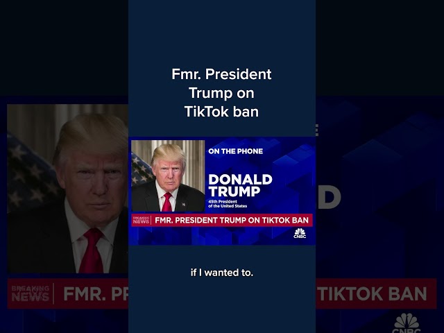 Former President Trump on TikTok ban