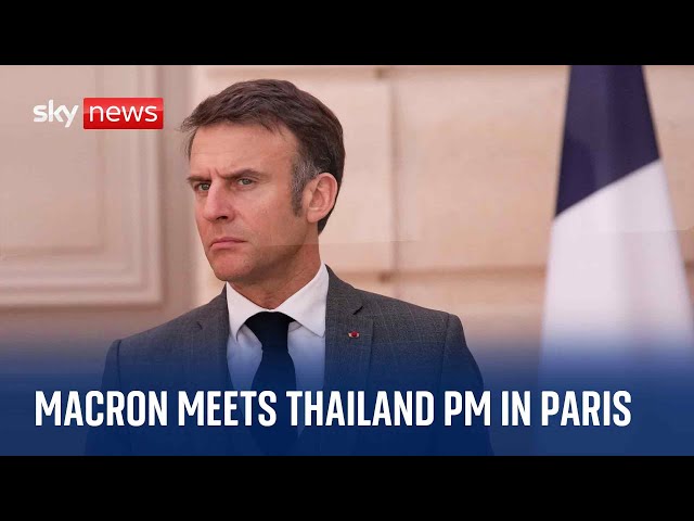 Watch live: French President Macron meets Thailand's Prime Minister Srettha Thavisin in Paris