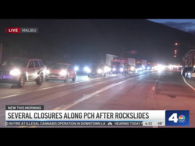 Rock slide closes PCH in Malibu