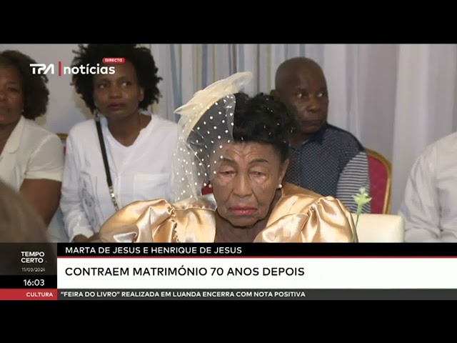 Marta de Jesus e Henriques de Jesus contraem matrimónio 70 anos depois