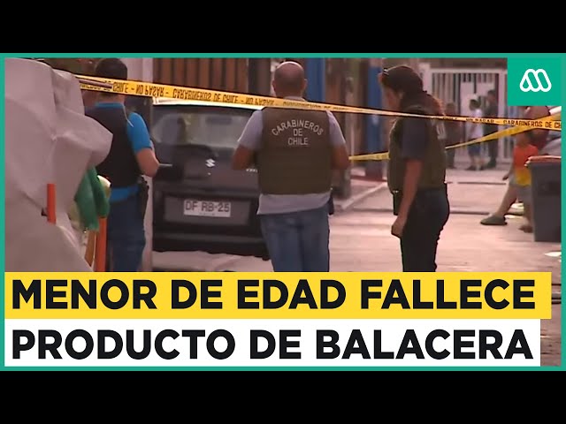 Menor de edad fallece tras balacera en Maipú: Sujeto le disparó a cinco personas