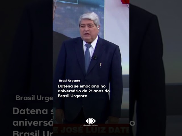 Datena se emociona no aniversário de 21 anos do Brasil Urgente