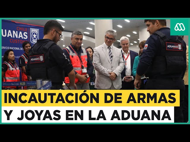 Incautan armas y productos de lujo en aduanas: Ministro Marcel visitó el lugar