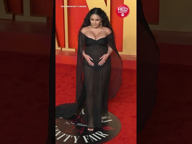 Pregnant Vanessa Hudgens shows off baby bump at Vanity Fair Oscar Party