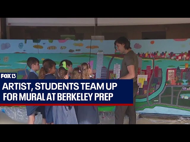 Artist, students team up for mural at Berkeley Prep in Tampa