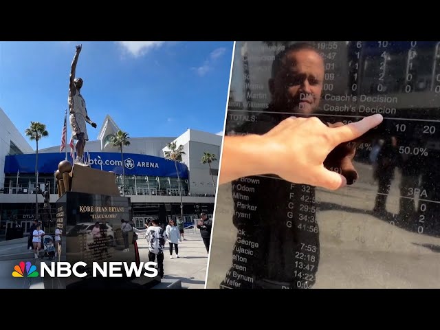 Fans point out typos on Kobe Bryant statue outside Crypto.com Arena