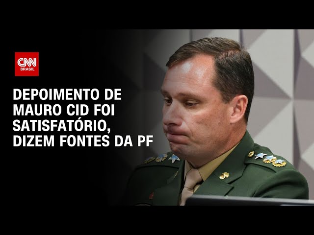 Depoimento de Mauro Cid foi satisfatório, dizem fontes da PF | LIVE CNN