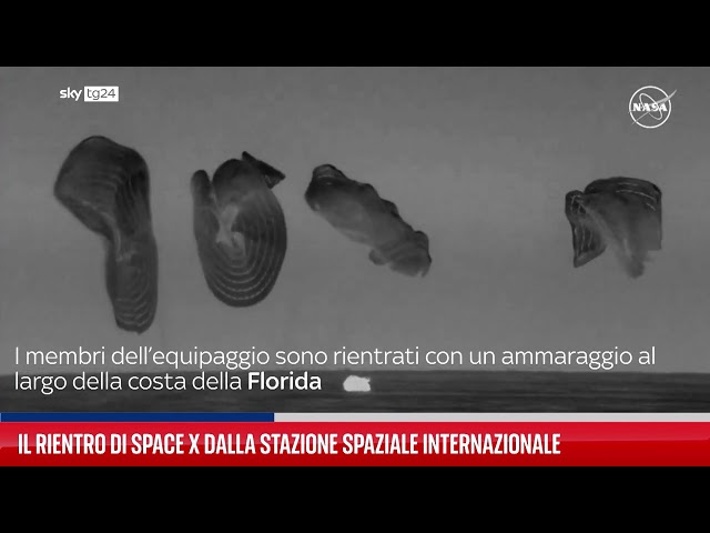 ⁣Il rientro di Space X dalla Stazione Spaziale Internazionale