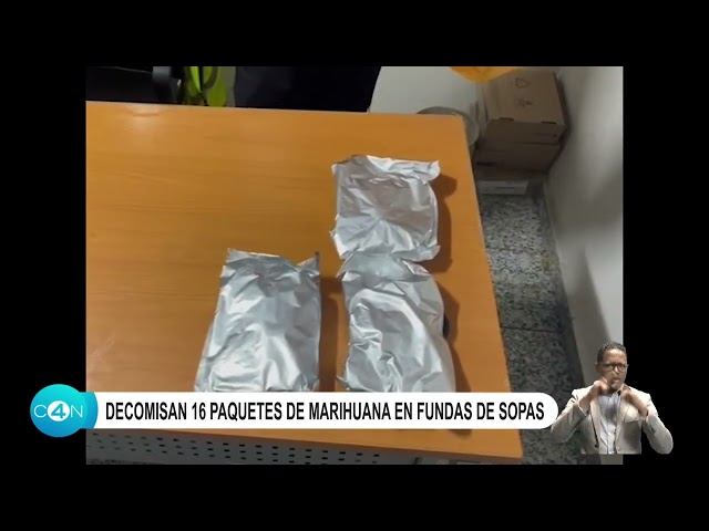 ⁣Decomisan 16 paquetes de marihuana en funda de sopa