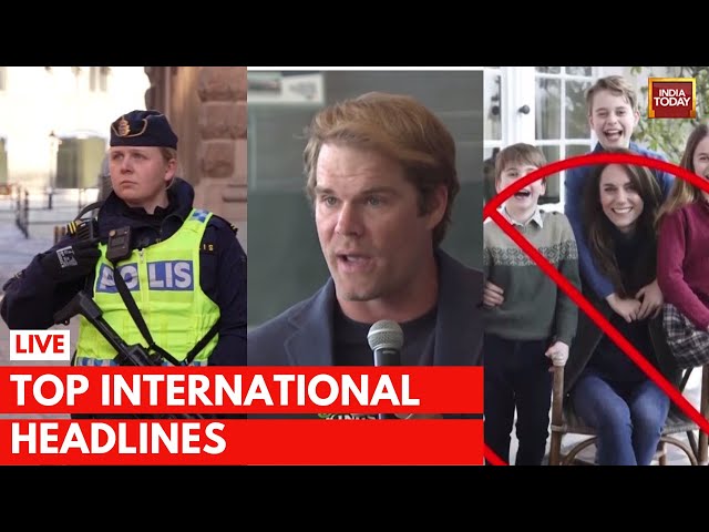 LIVE: Top International News | Kate Middleton Apologizes | Swedish Flag Raised Outside Nato HQ