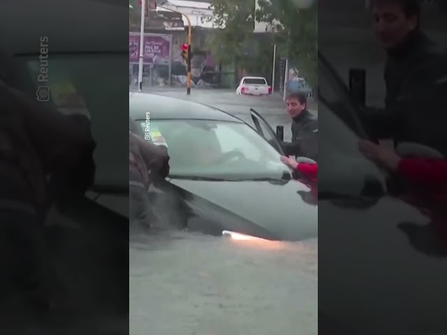 Impactante inundación en Argentina