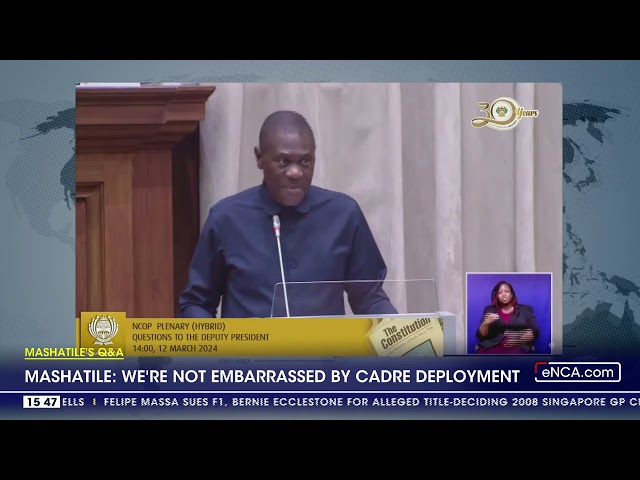 Mashatile Q & A | ANC not embarrassed by cadre deployment policy