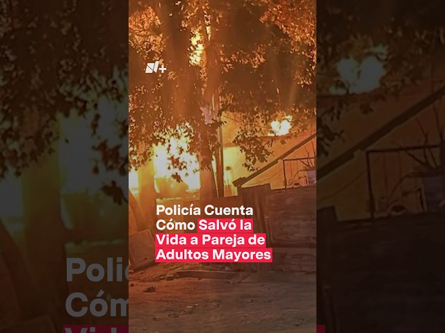 Policía cuenta cómo salvó la vida a pareja de adultos mayores - N+ #Shorts