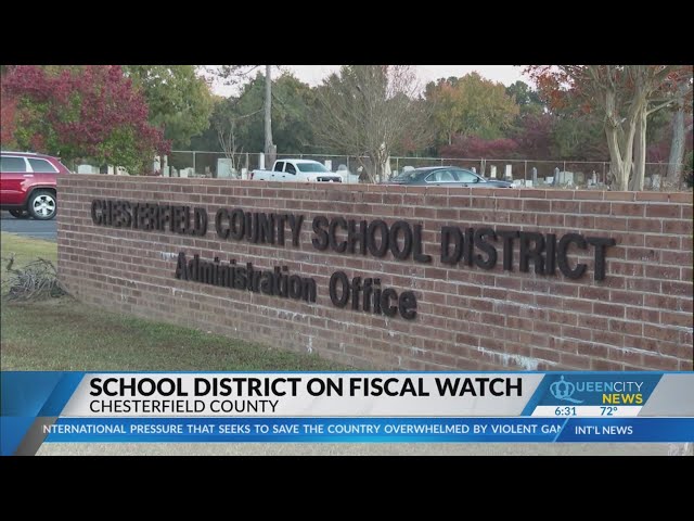 Chesterfield County School District put under Fiscal Watch by Dept. of Education