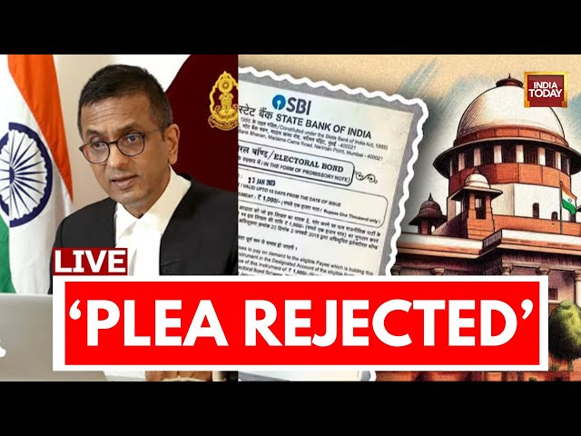 LIVE: SBI's Plea For More Time To Disclose Electoral Bonds Data In SC | CJI DY Chandrachud