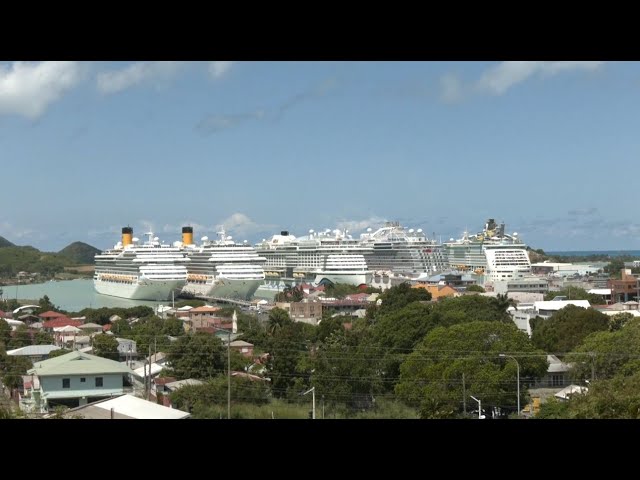 Five Cruise Ships Docked in Antigua Barbuda’s Heritage Quay