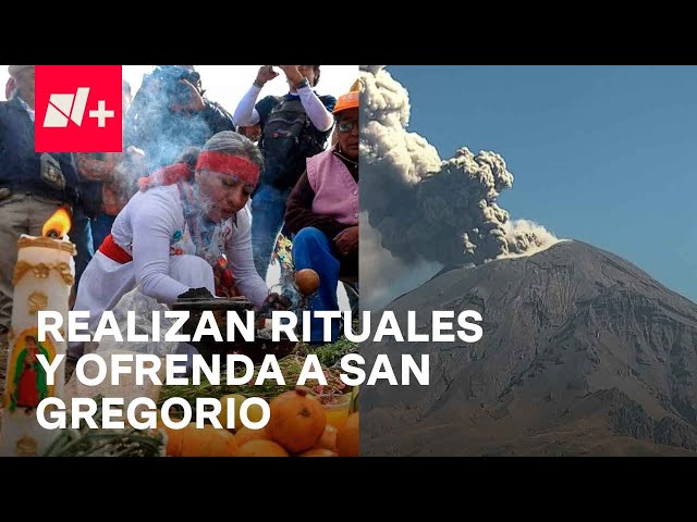 Celebran al Popocatépetl, realizan rituales y ofrendas a San Gregorio - En Punto