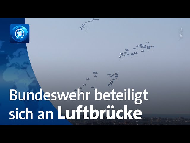 ⁣Bundeswehr beteiligt sich an Luftbrücke für Gazastreifen