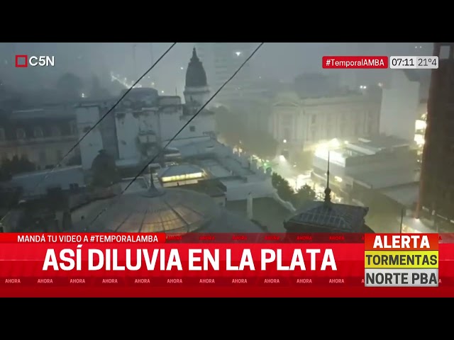 DILUVIA en LA PLATA y AVELLANEDA: CONTINÚA LLOVIENDO en el AMBA