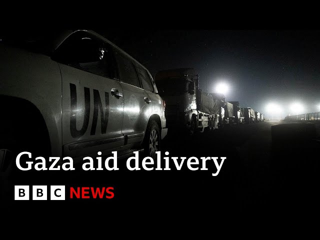 UN uses new land route from Israel to reach north Gaza | BBC News