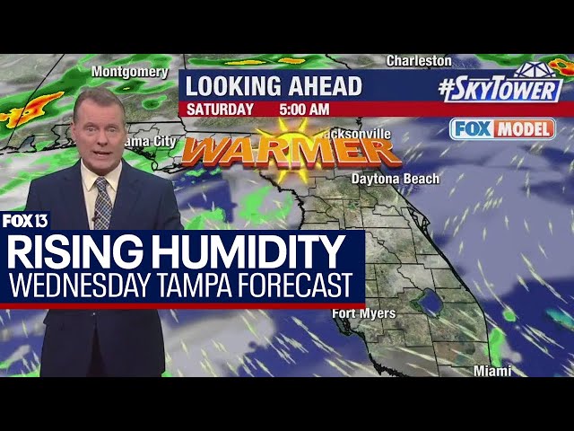 Tampa weather | warmer temps, humidity rising on March 13, 2024