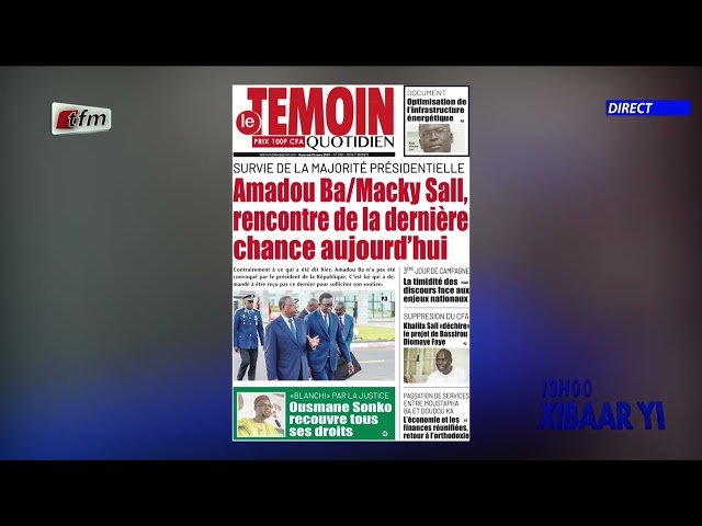 Revue de Presse du 13 Mars présenté par Mamadou Mouhamed Ndiaye