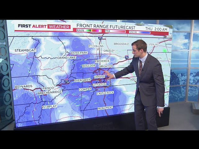 Rain will increase, by evening it will be heavy snow in Denver