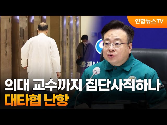 전공의에 의대 교수까지 집단사직하나…대타협 난항 / 연합뉴스TV (YonhapnewsTV)