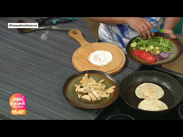 #Cocina | Un rico wrap de pollo nos preparó el chef Mario Acevedo.