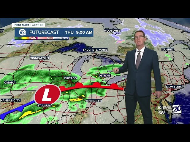 Rain and storms expected Thursday