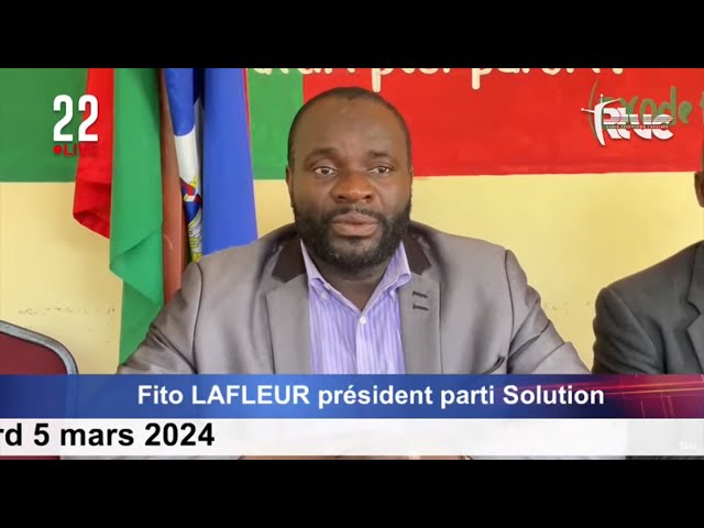 Le parti politique Solution qualifie  de mascarade la proposition de la Caricom et plaide en faveur