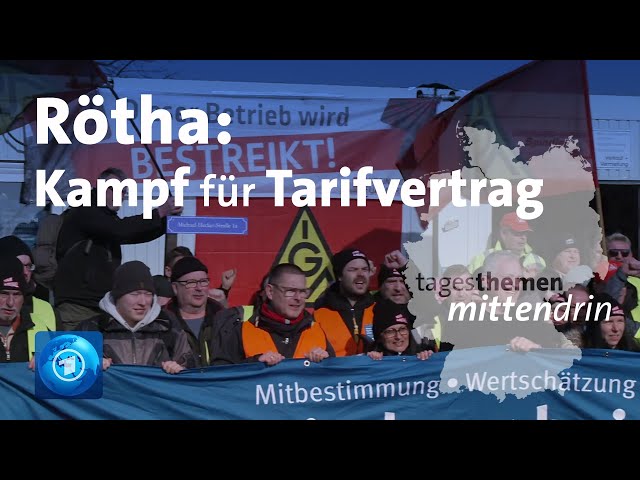 Rötha: Streik bei Recycling-Betrieb SRW | tagesthemen mittendrin