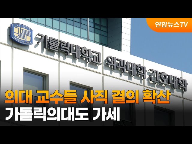 의대 교수들 사직 결의 확산…가톨릭의대도 가세 / 연합뉴스TV (YonhapnewsTV)