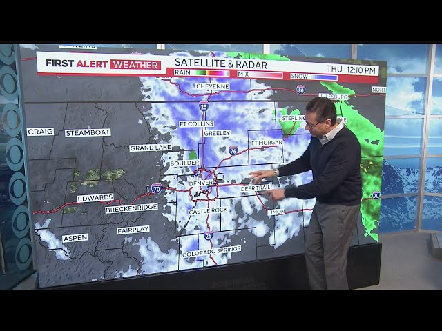 Second wave of snow arrives in Denver, Colorado's Front Range sees big snow totals