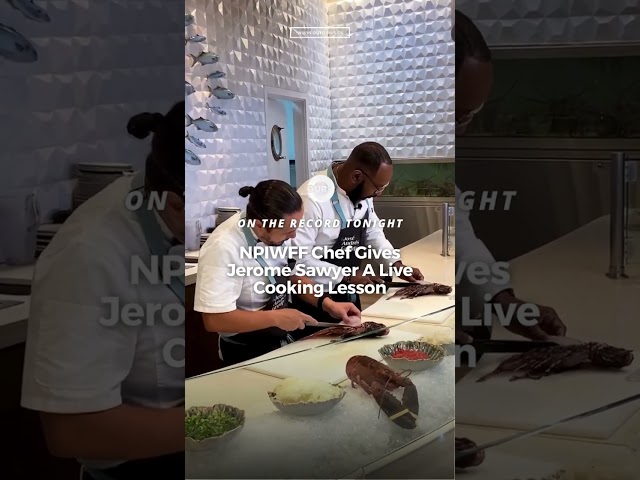 NPIWFF Chef Gives Jerome Sawyer A Live Cooking Lesson