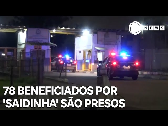 78 beneficiados por 'saidinha' são presos novamente em São Paulo