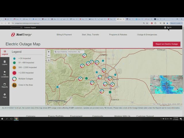 Tens of thousands of Xcel customers without power