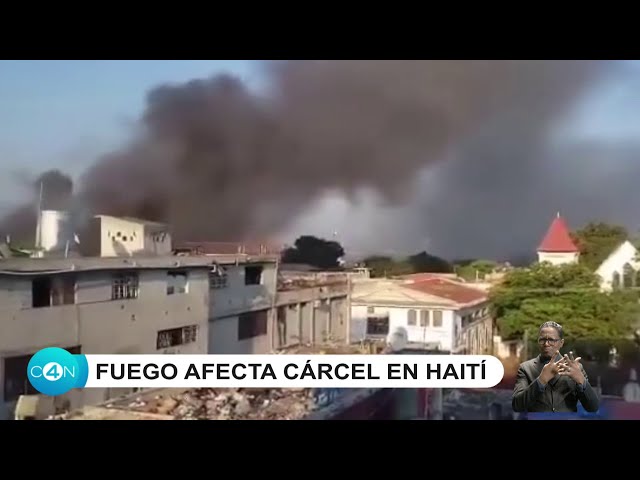 Fuego afecta cárcel en Haití