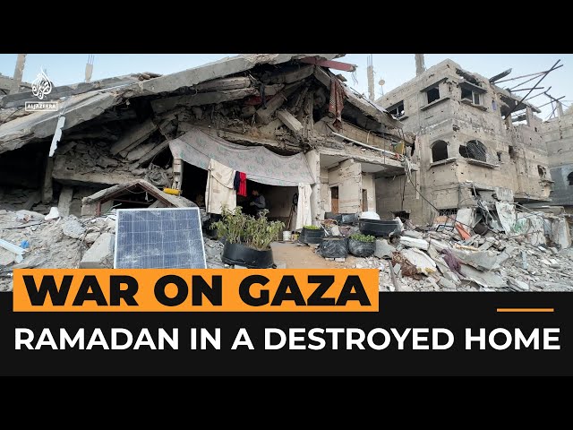 Palestinian family breaks fast in destroyed Gaza home | Al Jazeera Newsfeed