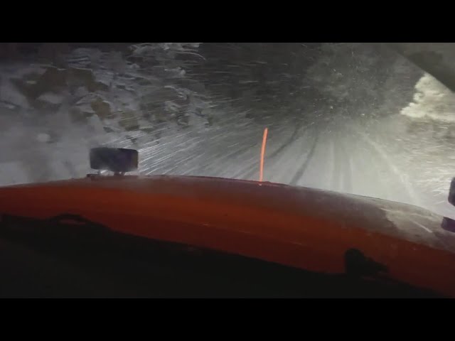 Snowplow drivers in Estes Park work to keep the highways clear during winter storm