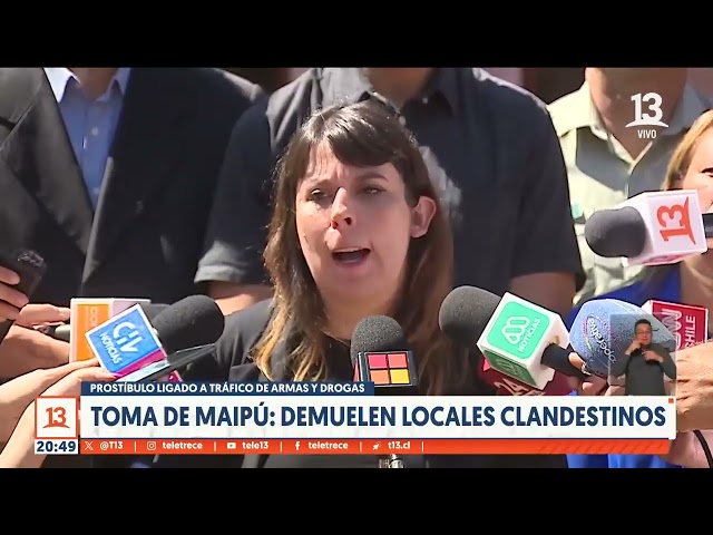 Toma de Maipú: demuelen locales clandestinos