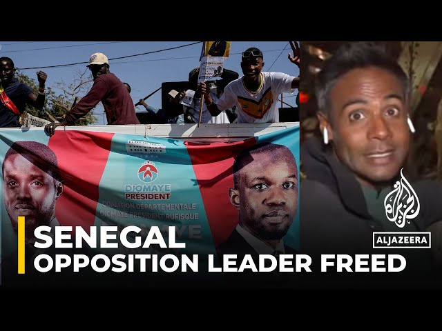 Senegal's top opposition leader is freed from prison ahead of presidential election