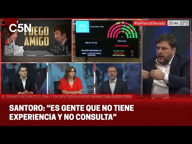 Habló LEANDRO SANTORO tras el FRACASO del MEGA DNU en el SENADO | MINUTO UNO