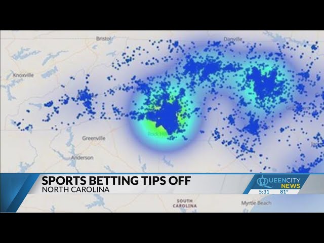 Where is the most betting taking place in North Carolina?