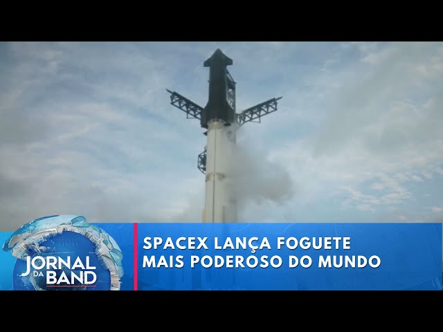 SpaceX lança foguete mais poderoso do mundo | Jornal da Band