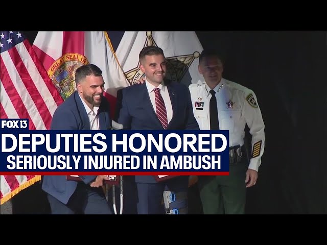 Hillsborough deputies injured in ambush honored at ceremony